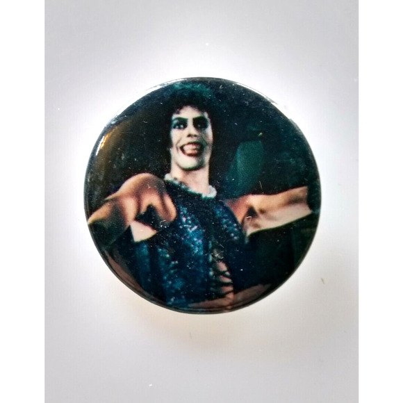 Rocky Horror Picture Show Tim Curry Licensed Button Badge Pin Frankenfurter 1983 - Picture 2 of 4
